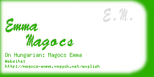 emma magocs business card